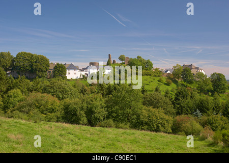 Voir à Kronenburg, Eifel, Rhénanie-du-, Germany, Europe Banque D'Images