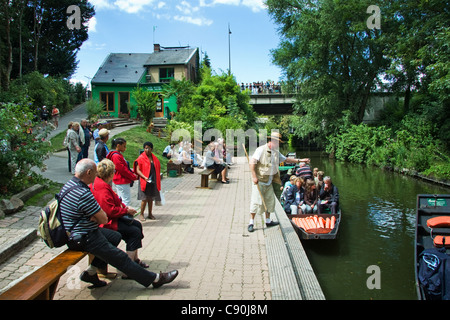 Hortillonages d'Amiens France excursions en bateau Banque D'Images