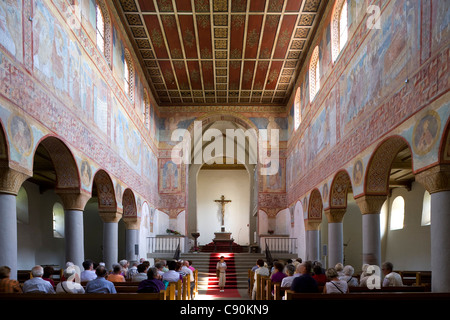 L'église romane de St Georg Reichenau-Oberzell île monastère Reichenau Lac de Constance du patrimoine culturel mondial de l'UNESCO Baden Banque D'Images