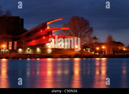 Nouveau théâtre Hans Otto, architecte Gottfried Boehm, Paul Boehm, Mer Profonde, Havel, Alter Markt, Potsdam, Brandebourg, Allemagne Banque D'Images