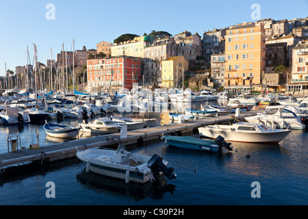 Port de Plaisance le matin, Bastia, Corse, France Banque D'Images