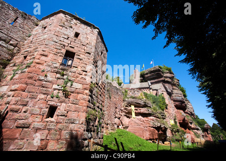 Le château du Haut-Barr du , France Banque D'Images