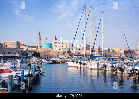 Akko Harbor en Israël Banque D'Images