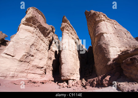 Les piliers du roi Salomon à Timna Park en Israël Banque D'Images