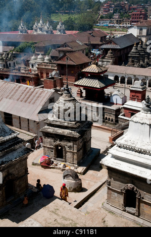 Temple de Pashupatinath est considéré comme le temple le plus sacré du Seigneur Shiva Hindou dans le monde. C'est un lieu de pèlerinage et Banque D'Images