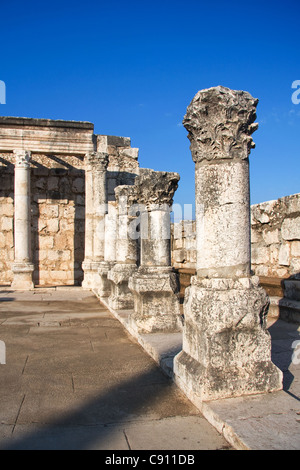 Ruines romaines de l'ancien Capharnaüm en Israël Banque D'Images