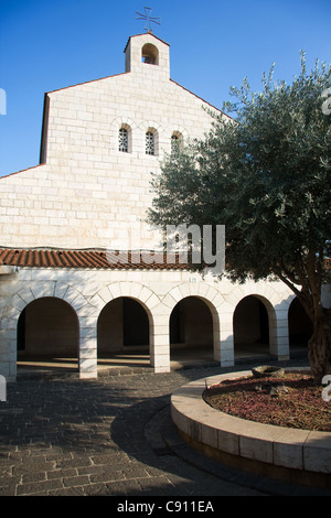 Église de la multiplication des pains et des poissons à Tabgha, Israël Banque D'Images