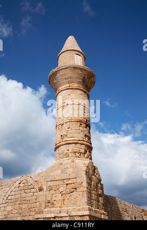 Caesaria est une ville moderne à la périphérie de Césarée Maritima l'ancienne ville portuaire. De nombreux vestiges de la Rome antique Banque D'Images