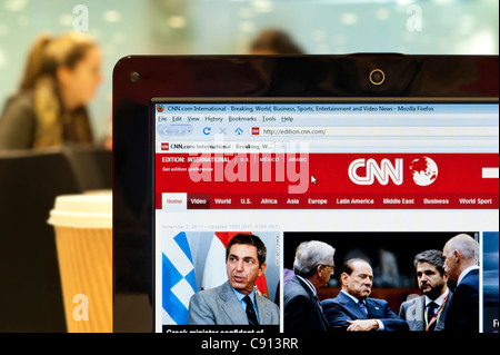 Le site web de CNN tourné dans un environnement (usage éditorial uniquement : -Print, télévision, e-book et le comité éditorial du site). Banque D'Images