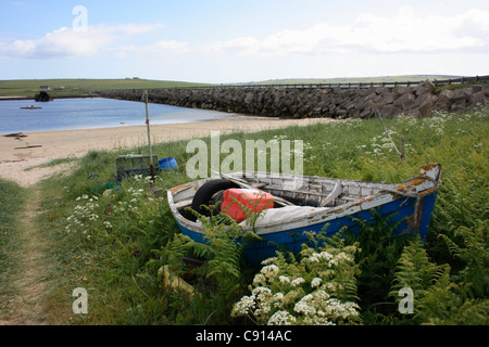 La Chaussée Churchill sont une série de quatre chaussées sur Orkney. Ils ont été construits dans les années 1940 par l'ordre de Churchill que sur la mer Banque D'Images