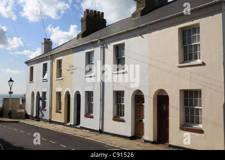 Lindsell Cottages, vieille ville de Hastings, East Sussex, Côte Sud, England, UK Banque D'Images