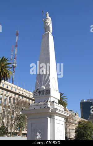 'Pyramide de Mayo" à Buenos Aires, Argentine. Banque D'Images