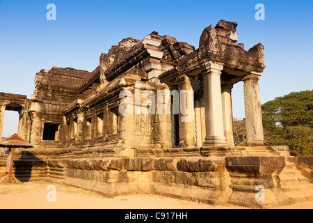 Angkor Wat est construit au début du 12ème siècle qui devenu un symbole du Cambodge. Banque D'Images