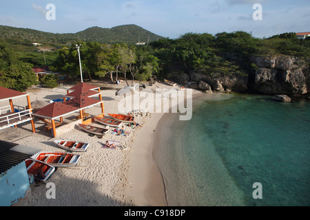 Curaçao, île des Caraïbes, indépendante des Pays-Bas depuis 2010. Playa Lagun. Plage. Banque D'Images