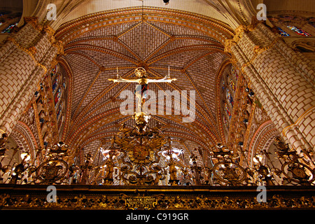 Autel principal Gate, Cathédrale de Tolède, Espagne Banque D'Images