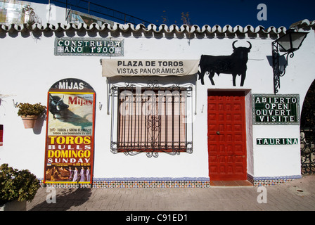 Les billets sont vendus à partir de portails ou windows à l'Arène de Mijas. Banque D'Images