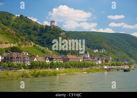 Château Gutenfels, Kaub, Voyage sur le Rhin, Koeln-Duesseldorfer, Mittelrhein, Rhénanie-Palatinat, Allemagne, Europe Banque D'Images