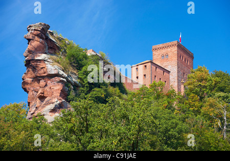 Le château de Trifels Annweiler, près de la Forêt du Palatinat, Rhénanie-Palatinat, Allemagne, Europe Banque D'Images