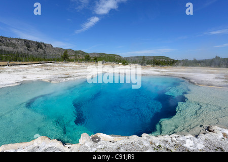 Piscine, bassin du Shapphire Biscuit, le Parc National de Yellowstone Banque D'Images