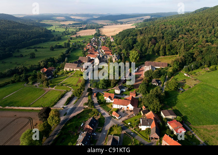 Vue aérienne du château en Haemelschenburg Emmerthal, Hamelin-pyrmont, Basse-Saxe, Allemagne