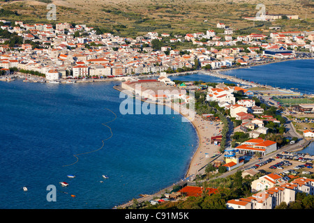 La ville de Pag, Croatie. Banque D'Images