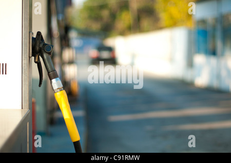 Distributeur de gaz pour faire le plein de gaz naturel et le méthane Banque D'Images