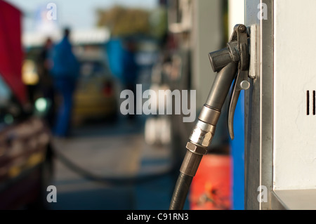 Distributeur de gaz pour faire le plein de gaz naturel et le méthane Banque D'Images