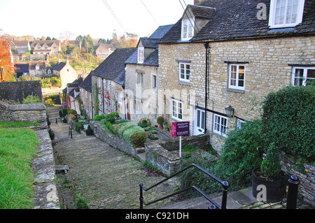 Étapes Chipping, Tetbury, District de Cotswold, Gloucestershire, Angleterre, Royaume-Uni Banque D'Images