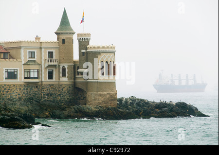 Chili, Viña del Mar, Castillo Wulff Banque D'Images