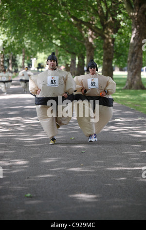 Le Sumo annuel original exécuter sur un week-end de juin, dans Battersea Park, à Londres, en Angleterre Banque D'Images