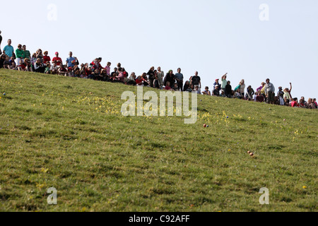 L'oeuf de Pâques concours annuel du matériel roulant, qui a eu lieu le lundi de Pâques Jour férié, Devil's Dyke, West Sussex, Angleterre Banque D'Images