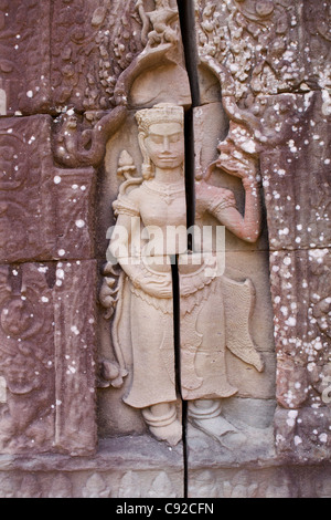 Ta Som temple a été construit à la fin du 12e siècle pour le Roi Jayavarman VII à la khmère et il y a des apsaras et Banque D'Images