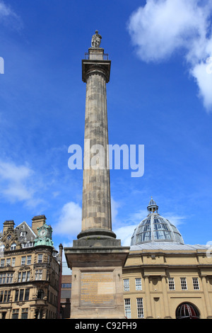 Grey's Monument est un monument classé Grade I à Charles Gray érigée à acclaim Earl Grey pour le passage de la grande réforme Banque D'Images