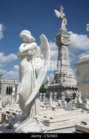 Cimetière Colon à La Havane, Cuba. Banque D'Images