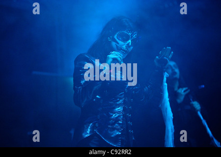 TURIN, ITALIE - Novembre 01 : Lacuna Coil, l'obscurité l'augmentation date sur 01 Novembre, 2011 Turin, Italie. Banque D'Images