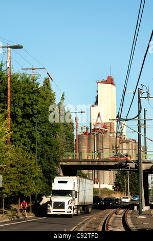 Pont Broadway Wilamette Portland Oregon, United States of America USA Banque D'Images