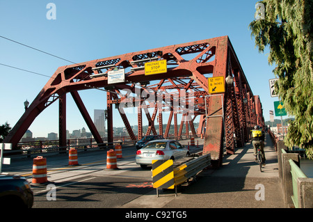 Pont Broadway Wilamette Portland Oregon, United States of America USA Banque D'Images