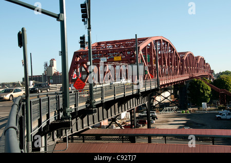 Pont Broadway Wilamette Portland Oregon, United States of America USA Banque D'Images