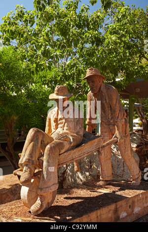 Jack russe Memorial, Memorial Park, Halls Creek, région de Kimberley, Western Australia, Australia Banque D'Images