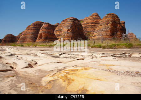 Ruches' et 'Piccaninny Creek, Bungle Bungles, le Parc National de Purnululu, région de Kimberley, Western Australia, Australia Banque D'Images