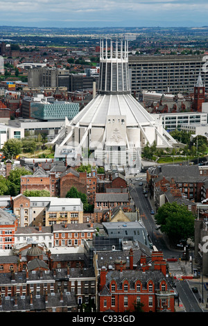 La Cathédrale Métropolitaine Liverpool vu du haut de la cathédrale de Liverpool, en Angleterre Banque D'Images