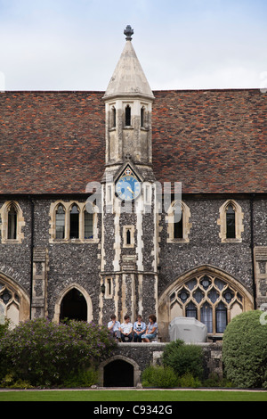 L'Angleterre, Kent, Canterbury. La maison, Tradescant King's School, Canterbury, la plus ancienne école en Angleterre. Banque D'Images