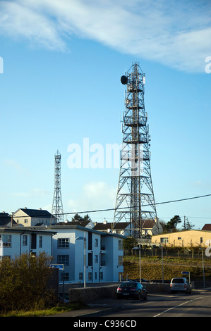 Téléphone mobile Radio Téléphone Télévision mât numérique Banque D'Images