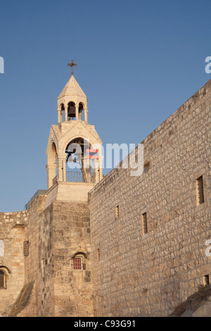 L'église de la nativité à Bethléem, la lumière au coucher du soleil,la palestine Banque D'Images