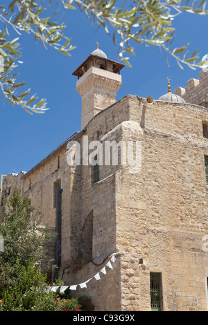 La mosquée Ibrahim, grotte de Machpela à Hébron, en Palestine Banque D'Images