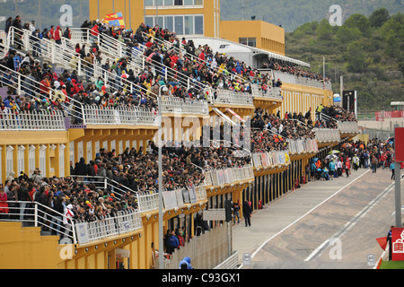 Voie des stands à MotoGP Valence Banque D'Images