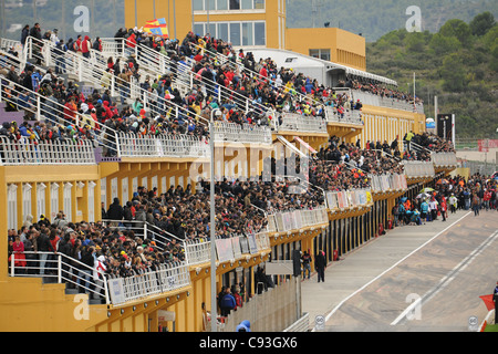 Voie des stands à MotoGP Valence Banque D'Images