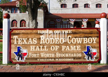 Texas Rodeo Cowboy Hall of Fame dans l'Cowtown Coliseum, Exchange Avenue, Stockyards District, Fort Worth, Texas, États-Unis Banque D'Images