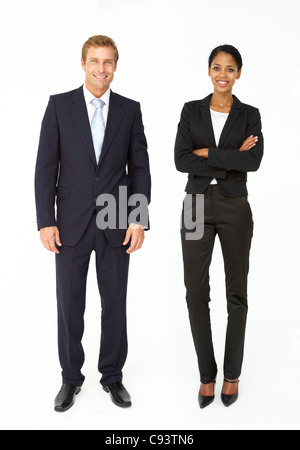 Smartly dressed businessman and woman Banque D'Images