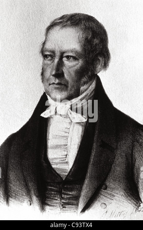 Georg Wilhelm Friedrich Hegel (1770-1831). Philosophe allemand. Banque D'Images